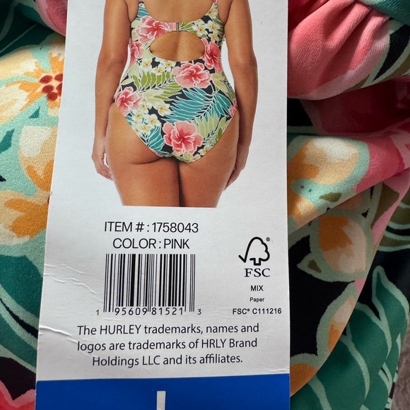 Hurley UPF +50 Floral One-Piece Swimsuit - Picture 4 of 12